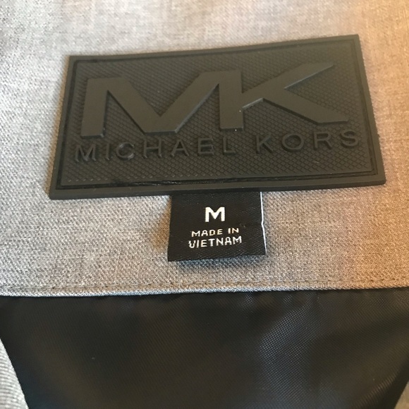 NWOT Men’s Gray Michael Kors Bomber Jacket - Picture 2 of 7